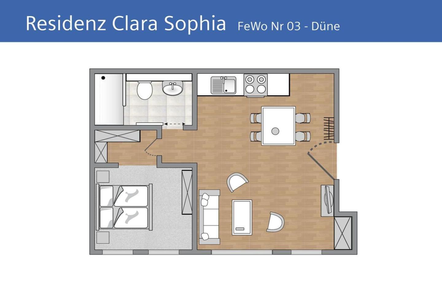 בינץ Ferienwohnung Duene In Der Residenz Clara Sophia מראה חיצוני תמונה